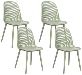 Set 4 buc scaun tip bar Erielle (verde). 1078733