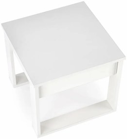 Masuta de cafea Nea patrata alba L60 cm