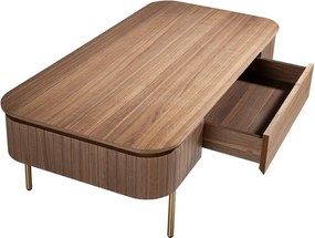 Masuta de cafea moderna design LUX Wood and Gold