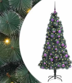 vidaXL Pom artificial de Crăciun pre-iluminat cu set de bile 150 cm