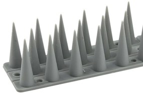 Set de 4 bucăți de vârfuri pentru păsări, din plastic, gri, 44,5 x 3,7 cm