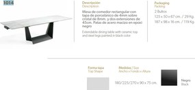 Masa dining extensibila design ultra-modern Ceramic, 180-225-270x90cm AC-DT777