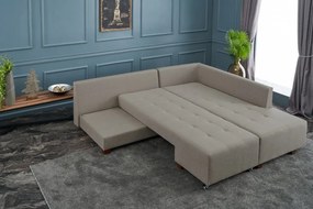 Coltar Extensibil Manama Corner Sofa Bed Right, Crem
