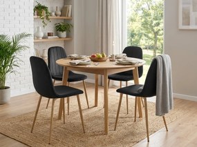 Scaun de masa PADVA VELVET, neagra