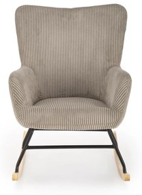 Fotoliu tip balansoar Belmiro velvet gri H92 cm