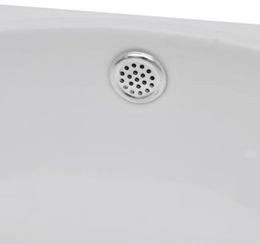 Chiuveta de baie, orificiu robinet  preaplin, alb, ceramica Alb