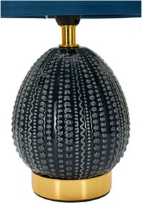 Veioză albastră din ceramică cu abajur textil (înălțime 30,5 cm) Flavi – Mauro Ferretti