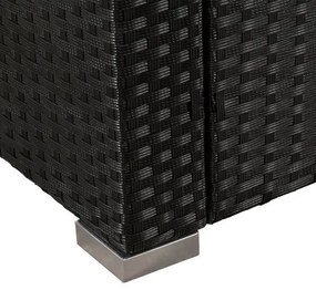 Juskys Set ratan de gradina Punta Cana L - perne negre/crem