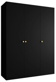 Dulap de haine 150 cm Parna 1 (Negru + Auriu). 1125873