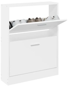 Pantofar, alb, 59x17x81 cm, lemn prelucrat Alb, 59 x 17 x 81 cm, 1