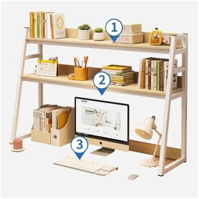 Polita multifunctionala pe 3 niveluri VERTEX neagra/nuc