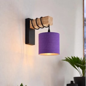 BRILAGI - Aplica de perete NUBILA 1xE27/60W/230V maro/negru/mov