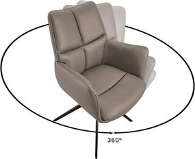 Scaun pivotant modern, Piele Naturala, Maro, PAPILLON