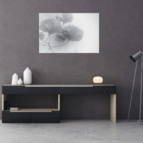 Tablou - Flori în nuanțe gri (90x60 cm)