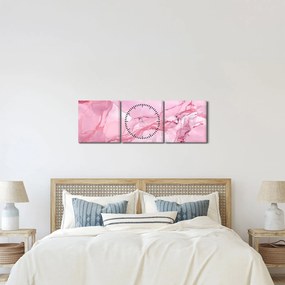 Tablou - Marmură roz (cu ceas) (90x30 cm)