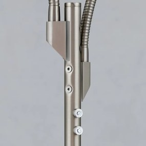 Lampadar LED dimabil stil modern Cobra satin chrome