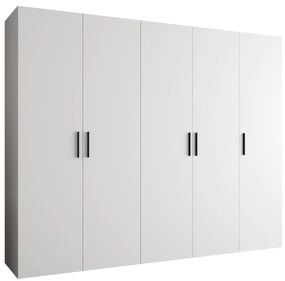 Dulap de haine 250 cm Borry 1 (alb + Negru). 1125780