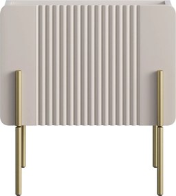 Noptieră Malmi 45 cm cu sertar - cașmir / picioare aurii