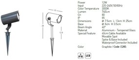 Proiector LED cu tarus iluminat exterior decorativ IP65 Joris II
