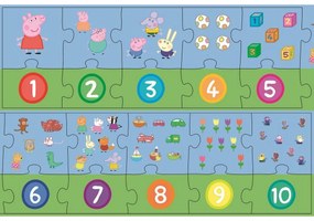 Trefl Puzzle educațional Numere Peppa Pig, 20piese