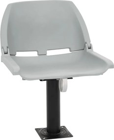 vidaXL Set scaun pliabil, 2 piese, fără pernă, gri, 48x51x41 cm