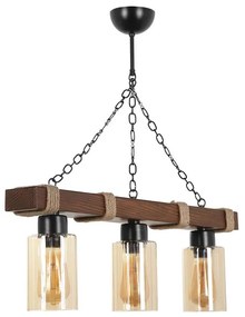 Lustr suspendat JASMIN 3xE27/40W/230V, maro/bej