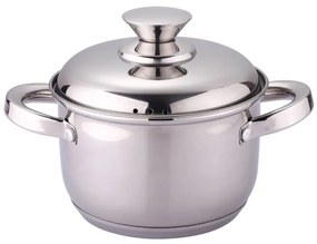 Oala cu capac din metal Rosberg R51210L22S, 22 cm, 4.5 L, Inductie, Inox