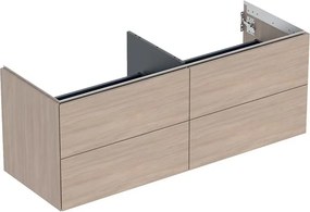 Dulap baza suspendat Geberit One stejar bej 135 cm cu 4 sertare
