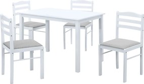 Set de sufragerie 1+4, alb/gri bej, SOMIN