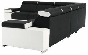 Colţar universal , alb/negru, MARBELA 2+3