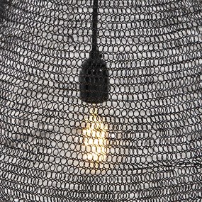 Lampă suspendată orientală neagră 45 cm - Nidum L