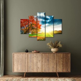 Tablou peisaj cu scufundat în razele solare (150x105 cm)