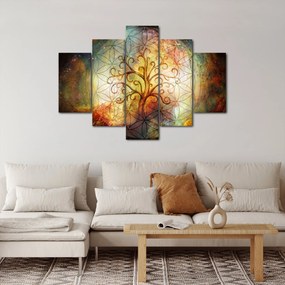 Tablou abstract cu copac (150x105 cm)