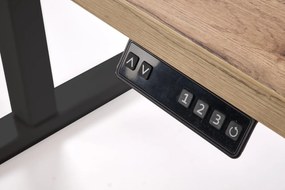 Masa de birou cu functie de reglare a inaltimii B54 stejar artizan/negru L120 cm