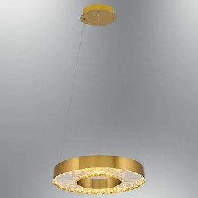 Lustră LED suspendată pe cablu JESI, LED/35W/230V, 3000K, Ø 40 cm, bronz