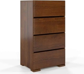 Comodă lemn masiv TerraCraft Pin 4 Sertare, 60 × 45 × 108 cm - Natural