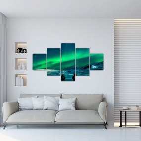 Tablou cu oameni la Aurora borealis (125x70 cm), în 40 de alte dimensiuni noi