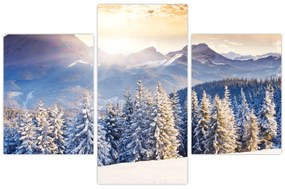 Tablou - Peisaj montan în timpul iernii (90x60 cm)