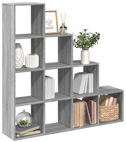 vidaXL Bibliotecă/separator cameră sonoma gri 131,5x29x131,5 cm lemn