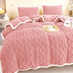 Lenjerie de pat 2 persoane, cocolino, groasa, uni, 4 piese, SPUC02