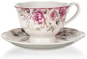 Banchet Ceașcă ceramică cu farfurioară Rose 220 ml