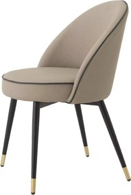 Set de 2 scaune design LUX Cooper, piele sintetica bej