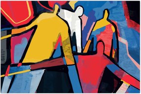 Tablou - Abstract bărbați (90x60 cm)