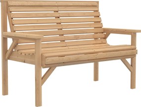 Outsunny Bancă de grădină 2 locuri din lemn, bancă cu șipci cu cotiere și spătar, mobilier exterior pentru balcon, terasă, grădină | Aosom Romania