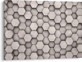 Tablou - Hexagoane design beton (70x50 cm)