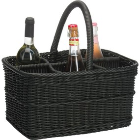 Coș Westmark pentru 6 sticle 38 x 29 x 20 cm,negru