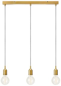 Pendul cu 3 becuri Markslöjd Straight Bronx, auriu