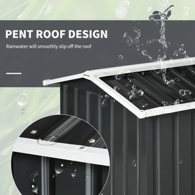 Outsunny Adăpost pentru mașina de tuns iarba robotică, garaj pentru robot, shed din oțel gri | Aosom Romania