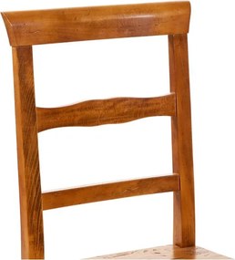 Scaun, L45 43 H92 cm, cu sezut din lemn masiv