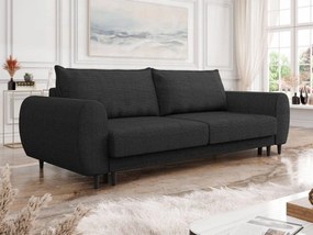 Canapea extensibilă Nosenas (Negru) (cu sp. depozitare). Promo -17%. 1105585